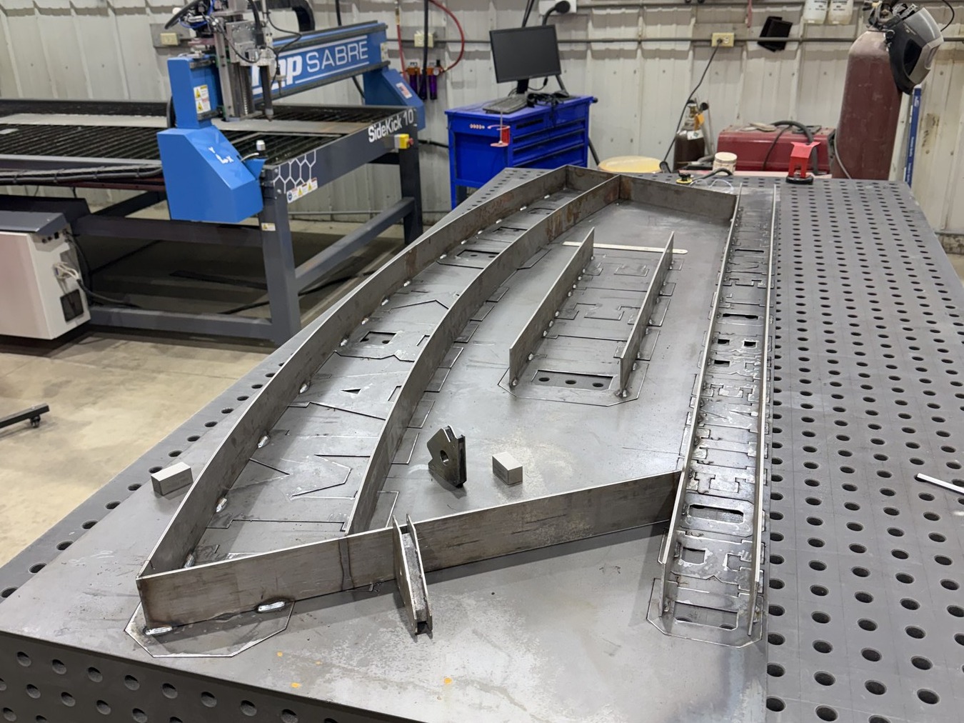 Fit-up on the welding table in Brentford
